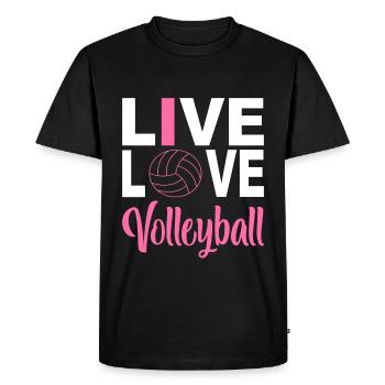 Volleyball Gift Sports Club - Men's Premium Organic T-Shirt - black - Front - Nico (187cm)