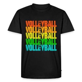 Volleyball Gift Sports Club - Men's Premium Organic T-Shirt - black - Front - Nico (187cm)
