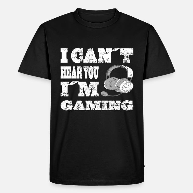 Gaming Retro Geschenkidee - Männer Premium Bio T-Shirt - Schwarz