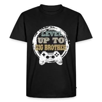 Idée cadeau rétro Bruder Gaming - T-shirt Premium bio Homme - noir - Devant - Nico (187cm)