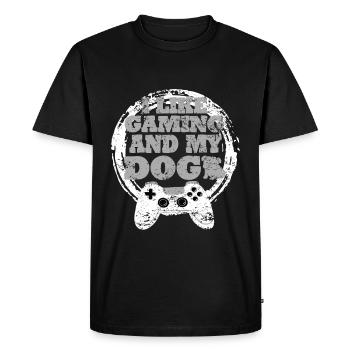 Idée cadeau de chien de jeu - T-shirt Premium bio Homme - noir - Devant - Nico (187cm)