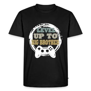 Idée cadeau rétro Bruder Gaming - T-shirt Premium bio Homme - noir - Devant - Nico (187cm)