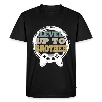 Idée cadeau rétro Bruder Gaming - T-shirt Premium bio Homme - noir - Devant - Nico (187cm)