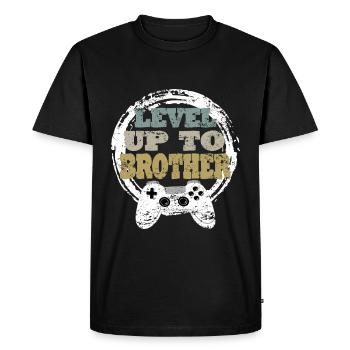 Idée cadeau rétro Bruder Gaming - T-shirt Premium bio Homme - noir - Devant - Nico (187cm)