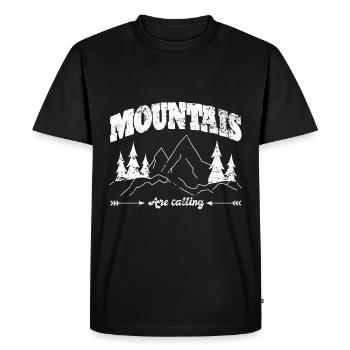 Idée cadeau de randonnée alpiniste - T-shirt Premium bio Homme - noir - Devant - Nico (187cm)