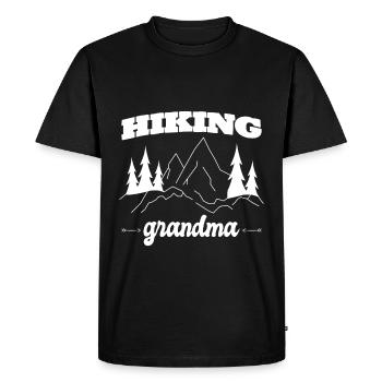 Drôle de tenue de plein air de grand-mère pour les randonneurs - T-shirt Premium bio Homme - noir - Devant - Nico (187cm)