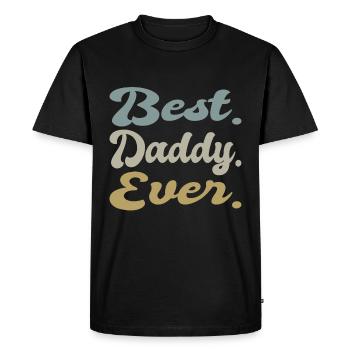 Retro Papa Outfit for Father's Day - Men's Premium Organic T-Shirt - black - Front - Nico (187cm)