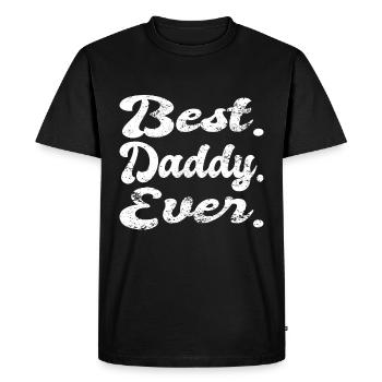 Retro Papa Outfit for Father's Day - Men's Premium Organic T-Shirt - black - Front - Nico (187cm)