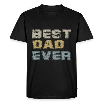 Retro Papa Outfit for Father's Day - Men's Premium Organic T-Shirt - black - Front - Nico (187cm)