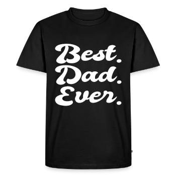 Retro Papa Outfit for Father's Day - Men's Premium Organic T-Shirt - black - Front - Nico (187cm)
