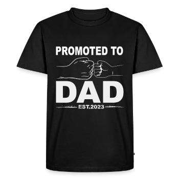 Retro Papa Outfit for Father's Day - Men's Premium Organic T-Shirt - black - Front - Nico (187cm)