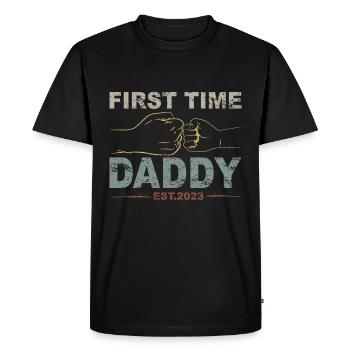 Tenue de papa rétro pour la fête des pères - T-shirt Premium bio Homme - noir - Devant - Nico (187cm)