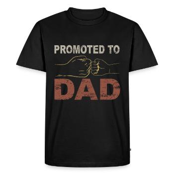 Retro Papa Outfit for Father's Day - Men's Premium Organic T-Shirt - black - Front - Nico (187cm)