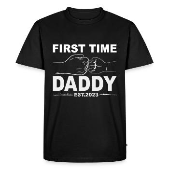 Retro Papa Outfit for Father's Day - Men's Premium Organic T-Shirt - black - Front - Nico (187cm)