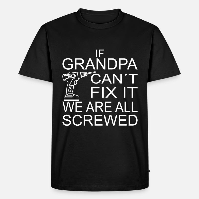 Opa Großeltern Geschenkidee Spruch - Männer Premium Bio T-Shirt - Schwarz
