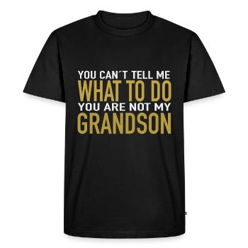 Grand-père grands-parents idée cadeau disant - T-shirt Premium bio Homme - noir - Devant - Nico (187cm)