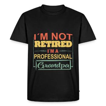 Grand-père grands-parents idée cadeau disant - T-shirt Premium bio Homme - noir - Devant - Nico (187cm)