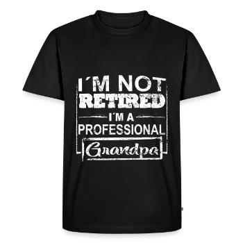 Grand-père grands-parents idée cadeau disant - T-shirt Premium bio Homme - noir - Devant - Nico (187cm)