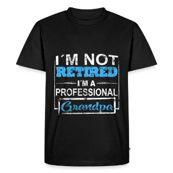 Grand-père grands-parents idée cadeau disant - T-shirt Premium bio Homme - noir - Devant - Nico (187cm)