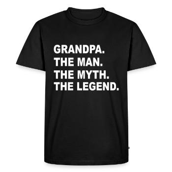 Grand-père grands-parents idée cadeau disant - T-shirt Premium bio Homme - noir - Devant - Nico (187cm)