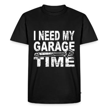 Idée cadeau de voiture mécanique - T-shirt Premium bio Homme - noir - Devant - Nico (187cm)