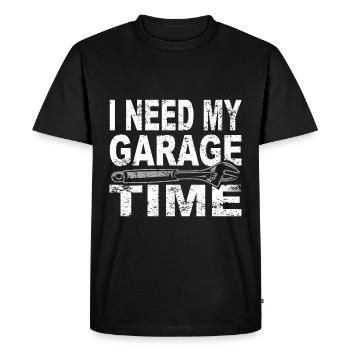 Idée cadeau de voiture mécanique - T-shirt Premium bio Homme - noir - Devant - Nico (187cm)