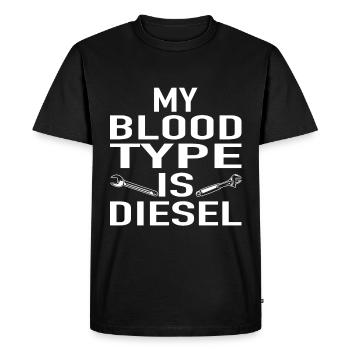 Idée cadeau de voiture mécanique - T-shirt Premium bio Homme - noir - Devant - Nico (187cm)