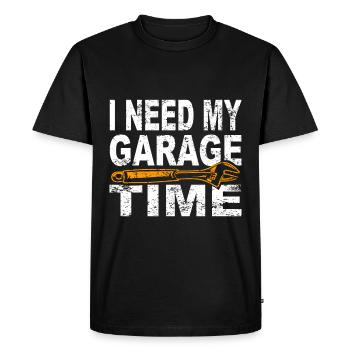 Idée cadeau de voiture mécanique - T-shirt Premium bio Homme - noir - Devant - Nico (187cm)