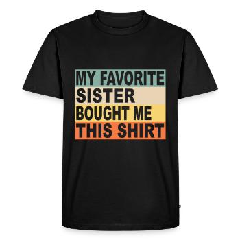 Grand frère fratrie famille - T-shirt Premium bio Homme - noir - Devant - Nico (187cm)