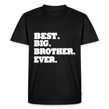 Grand frère fratrie famille - T-shirt Premium bio Homme - noir - Devant - Nico (187cm)