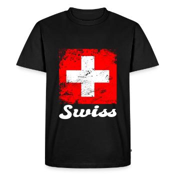 August 1st Switzerland Gift Idea T-Shirt - Men's Premium Organic T-Shirt - black - Front - Nico (187cm)