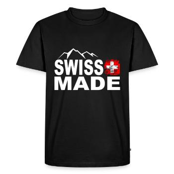 August 1st Switzerland Gift Idea T-Shirt - Men's Premium Organic T-Shirt - black - Front - Nico (187cm)