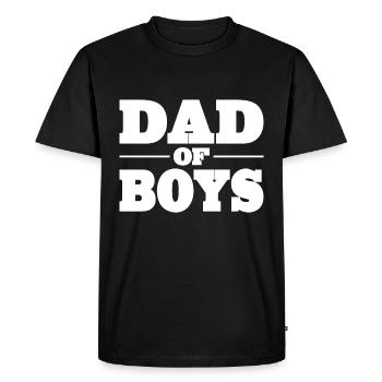 Papa Papa Papa des garçons pour la fête des pères - T-shirt Premium bio Homme - noir - Devant - Nico (187cm)