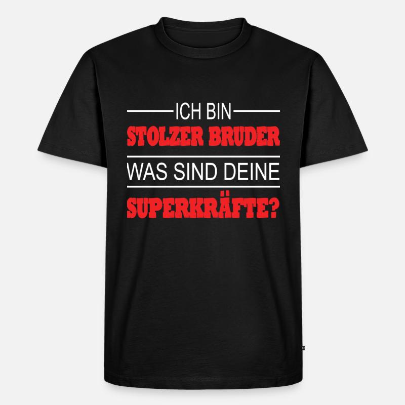 Bruder Geschenkidee Geschwister - Männer Premium Bio T-Shirt - Schwarz