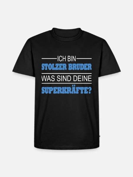 Bruder Geschenkidee Geschwister - Männer Premium Bio T-Shirt - Schwarz