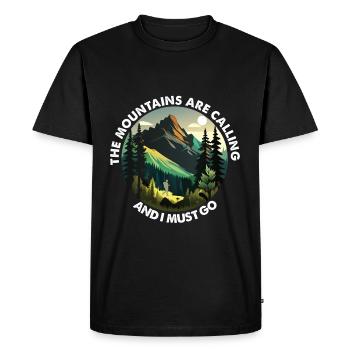 Camping campfire saying - Men's Premium Organic T-Shirt - black - Front - Nico (187cm)