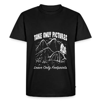 Camping campfire saying - Men's Premium Organic T-Shirt - black - Front - Nico (187cm)