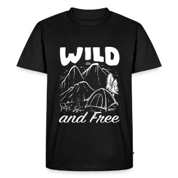 Camping campfire saying - Men's Premium Organic T-Shirt - black - Front - Nico (187cm)