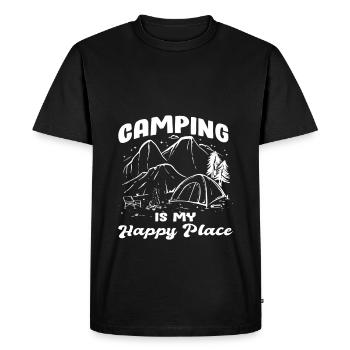 Camping campfire saying - Men's Premium Organic T-Shirt - black - Front - Nico (187cm)