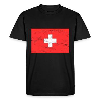 Switzerland T-shirt Gift Idea - Men's Premium Organic T-Shirt - black - Front - Nico (187cm)