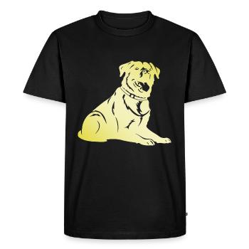 Rottweiler Dog Silhouette - Men's Premium Organic T-Shirt - black - Front - Nico (187cm)