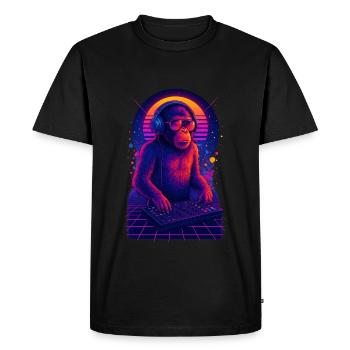 Rave DJ Singe - T-shirt Premium bio Homme - noir - Devant - Nico (187cm)