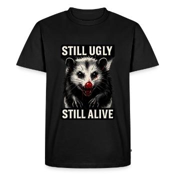 Opossum – Still Ugly Still Alive - Men's Premium Organic T-Shirt - black - Front - Nico (187cm)