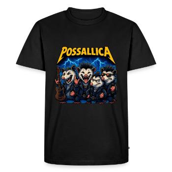 Groupe de rock Possum Opossum - T-shirt Premium bio Homme - noir - Devant - Nico (187cm)