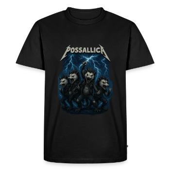 Groupe de rock Possum Opossum - T-shirt Premium bio Homme - noir - Devant - Nico (187cm)