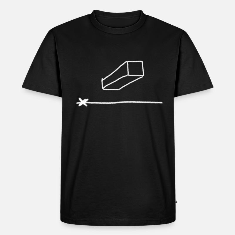 Central perspective ; Undersight ; Drawing ; Article - Men's Premium Organic T-Shirt - black