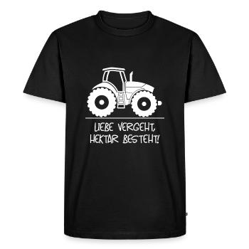 L'amour passe par hectares se compose d'agriculteur Agriculteur - T-shirt Premium bio Homme - noir - Devant - Nico (187cm)