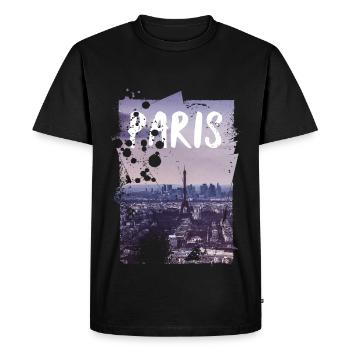 Paris - T-shirt Premium bio Homme - noir - Devant - Nico (187cm)