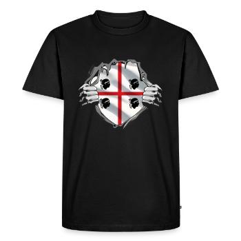 Drapeau de la Sardaigne Super-héros Drapeau de la Sardaigne - T-shirt Premium bio Homme - noir - Devant - Nico (187cm)