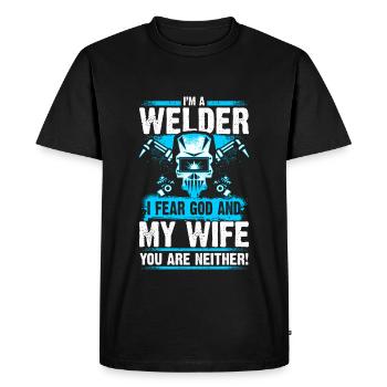 I'm a Welder - Welder - EN - Men's Premium Organic T-Shirt - black - Front - Nico (187cm)